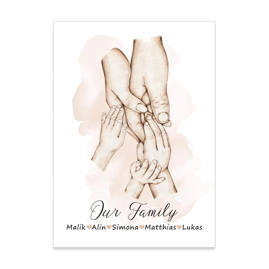 Canvanation Cadre Photo Personnalisé Les Mains De La Famille