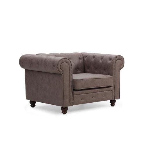 Canvanation Fauteuil Chesterfield Vintage – Élégance Rétro et Confort Intemporel