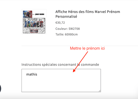 Canvanation Affiche Héros des films Marvel Prénom Personnalisé