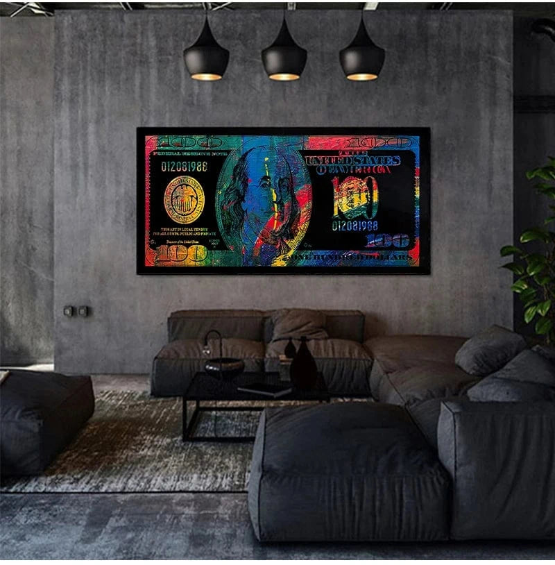Canvanation Affiche Pop Art Billet De Banque Benjamin Franklin