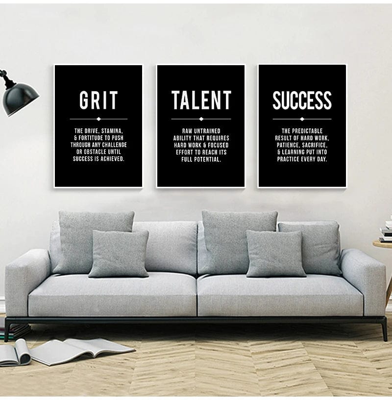 Canvanation Affiche Motivation Chambre Grind Hustle Success