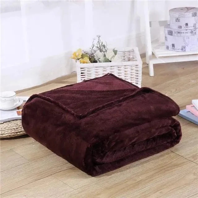 Canvanation Café / 100X140CM 40X55Inche Plaid Polaire Noir – Ultra-Doux, Anti-Boulochage et Portable pour Adultes