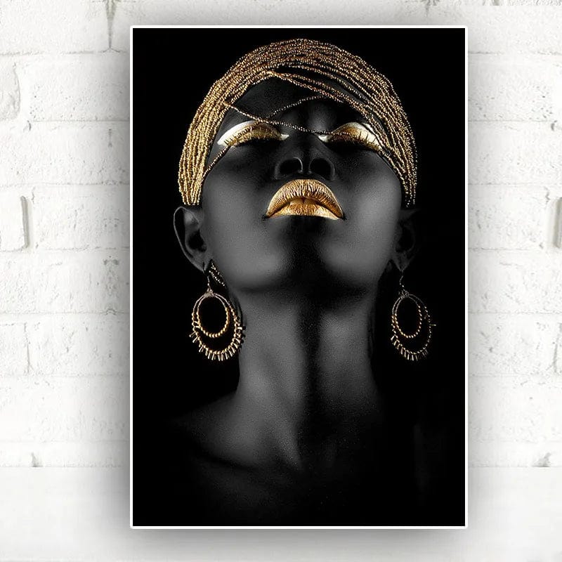 Canvanation Affiche Femme Africaine Noir Coloré