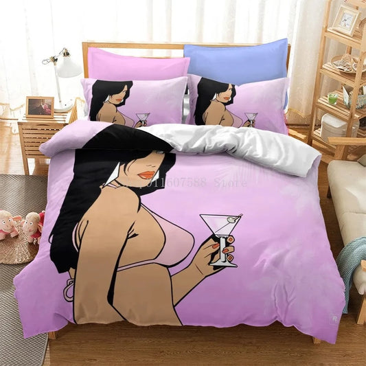 Canvanation 3 / 260x220cm Housse De Couette - Video Game GTA V Set 3D, Grand Theft Auto 5