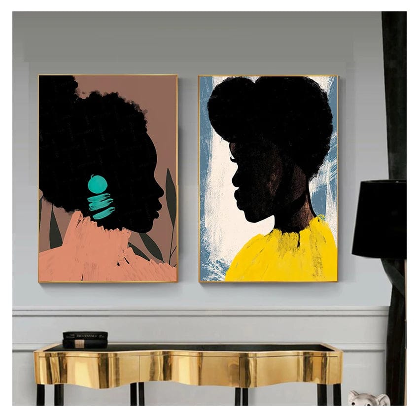 Canvanation Affiche Coiffure Femme Africaine Salon