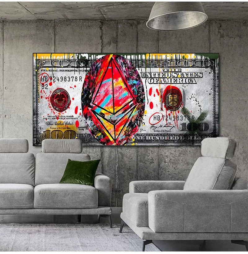 Canvanation Affiche Pop Art Billet De Banque Benjamin Franklin