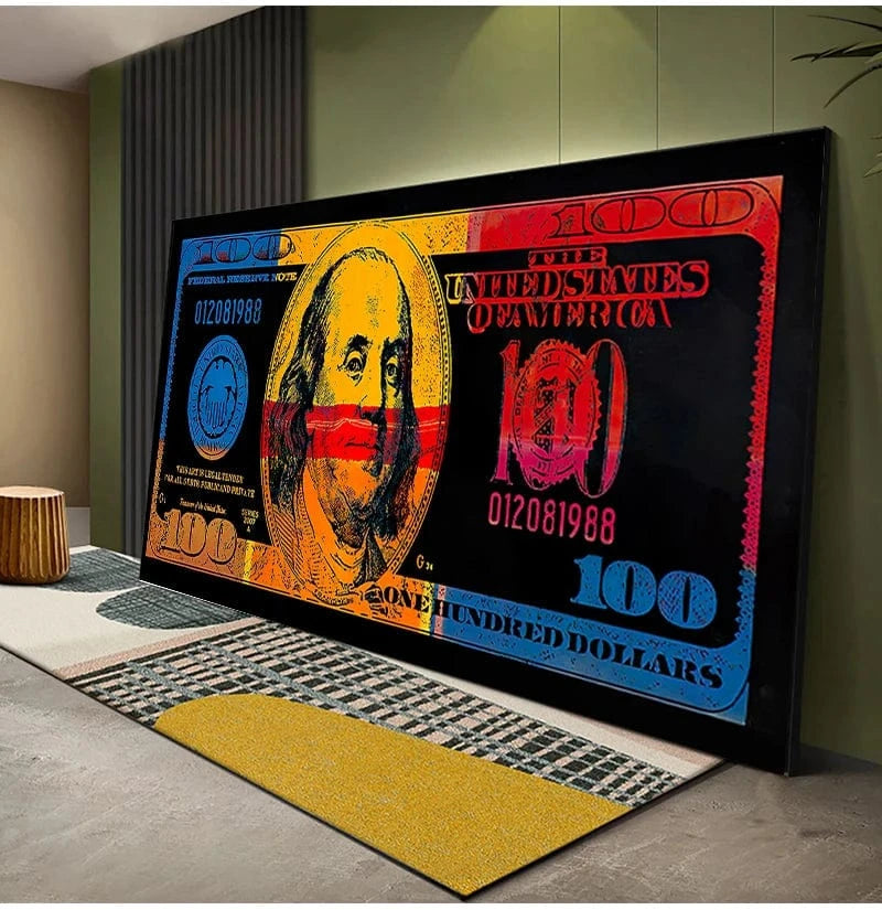 Canvanation Affiche Pop Art Billet De Banque Benjamin Franklin