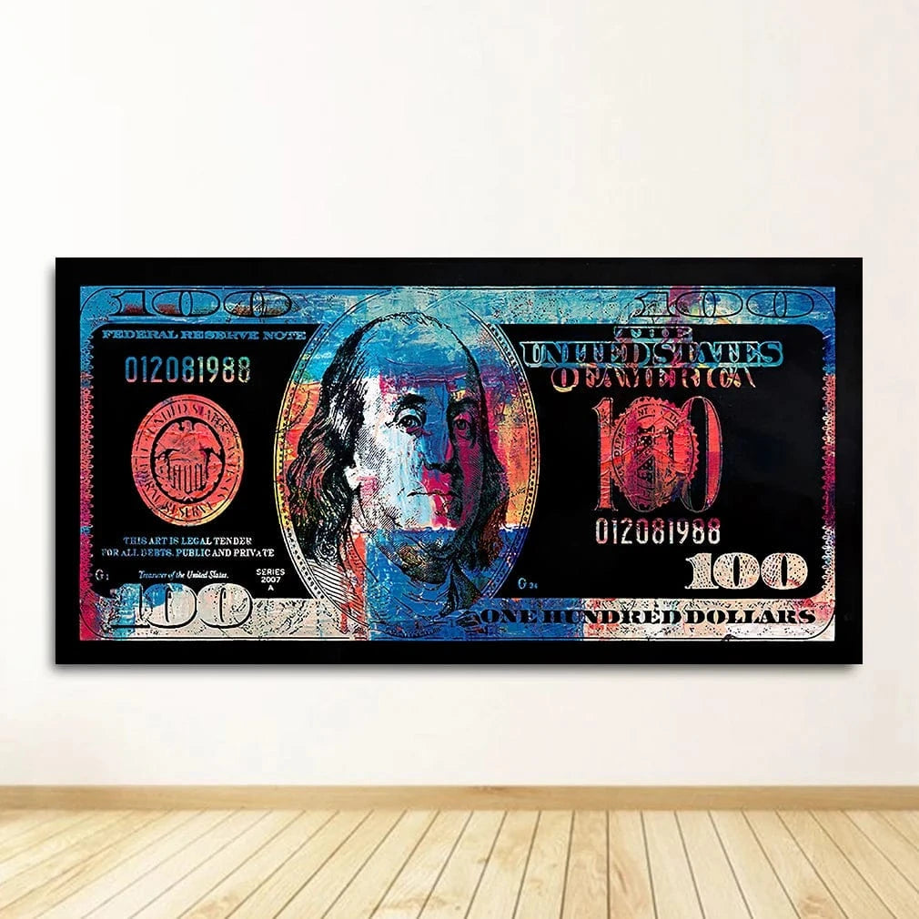 Canvanation 9036XX10 / 60x120cm Affiche Pop Art Billet De Banque Benjamin Franklin