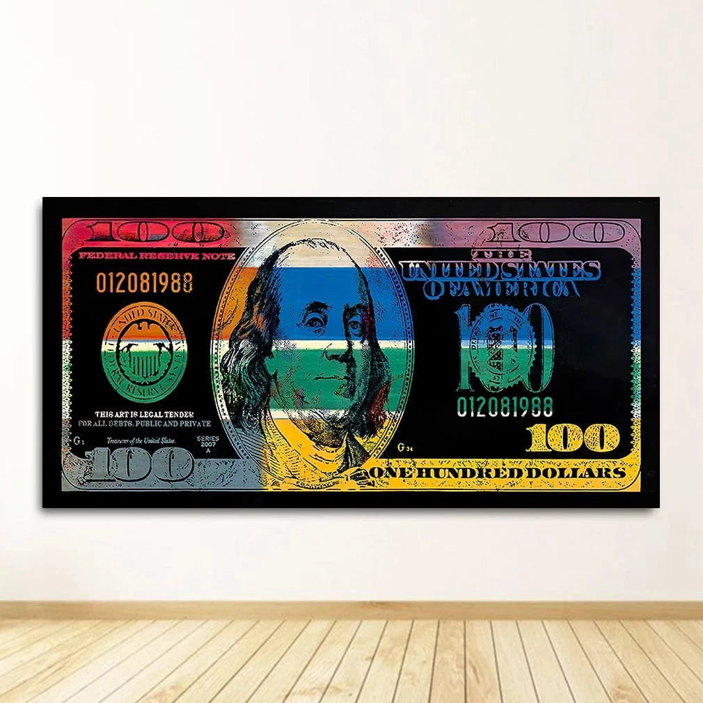 Canvanation 9036XX11 / 60x120cm Affiche Pop Art Billet De Banque Benjamin Franklin