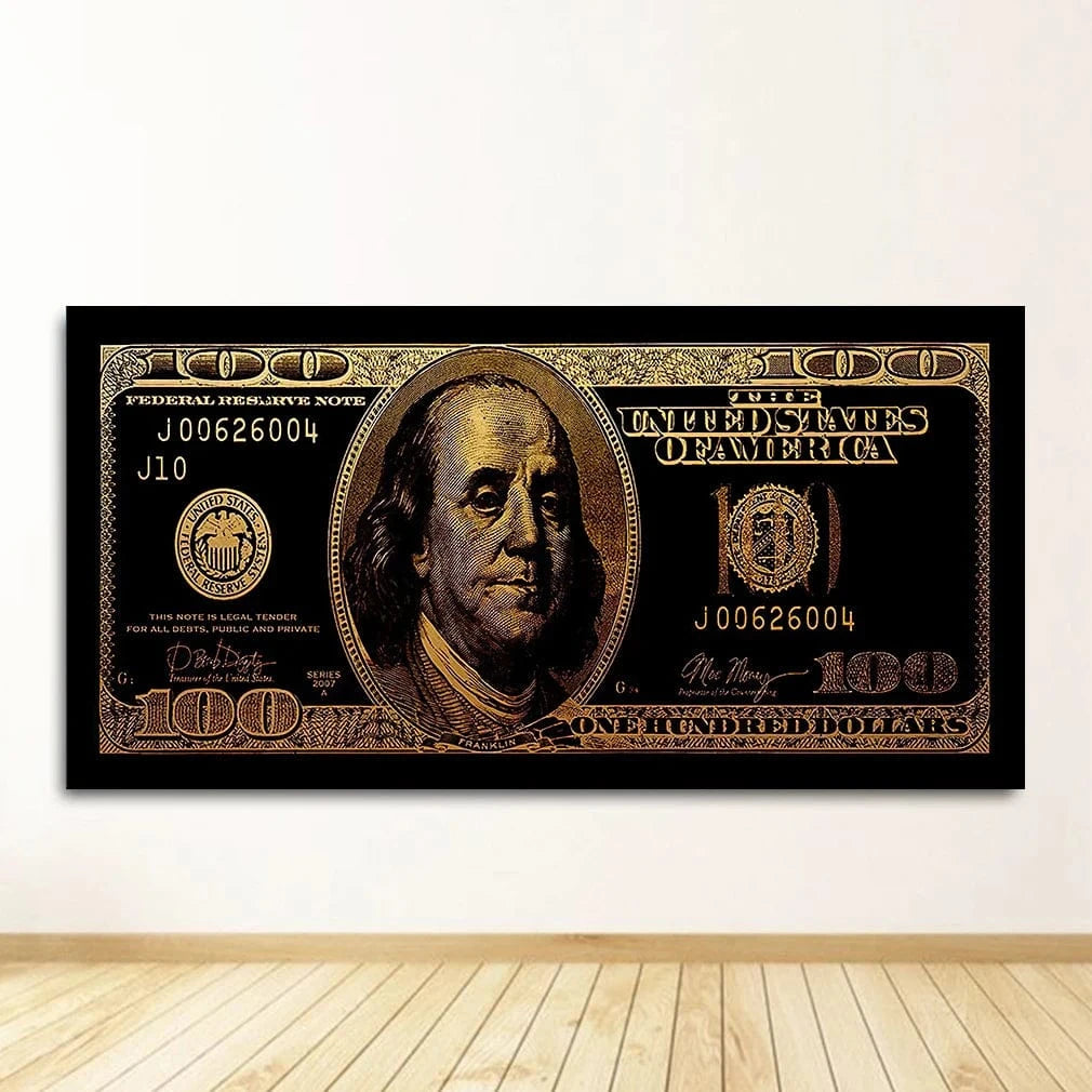 Canvanation 9036XX03 / 60x120cm Affiche Pop Art Billet De Banque Benjamin Franklin