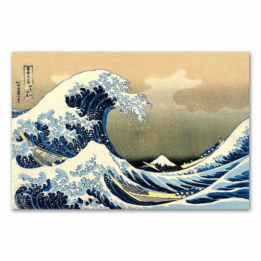 Canvanation A4 21x30cm / 0030-01 Affiche Vague Japonaise