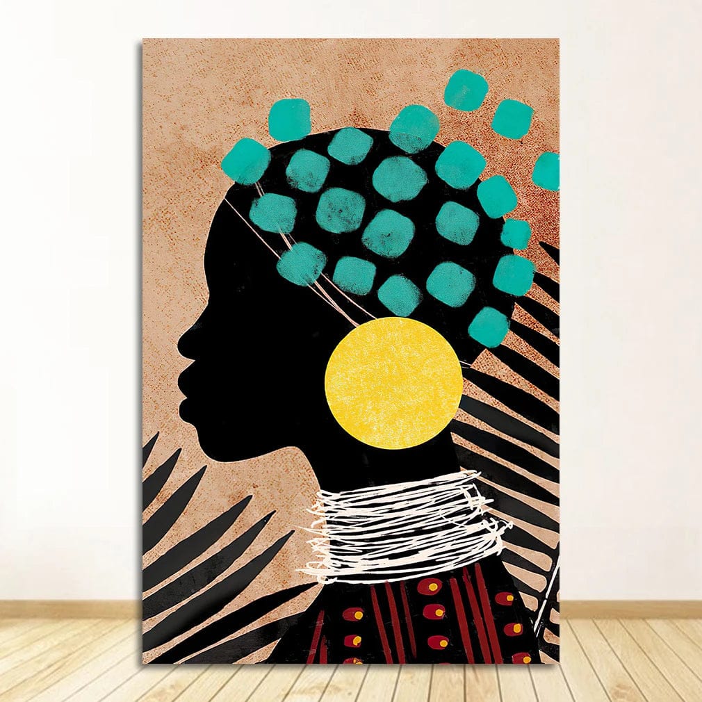 Canvanation 1651-03 / 25x35cm Affiche Coiffure Femme Africaine Salon