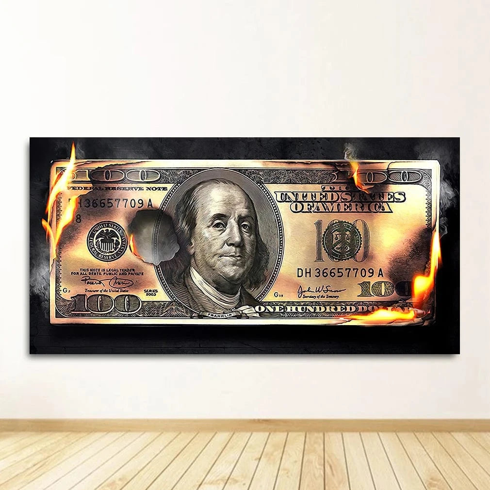 Canvanation 9036XX15 / 60x120cm Affiche Pop Art Billet De Banque Benjamin Franklin