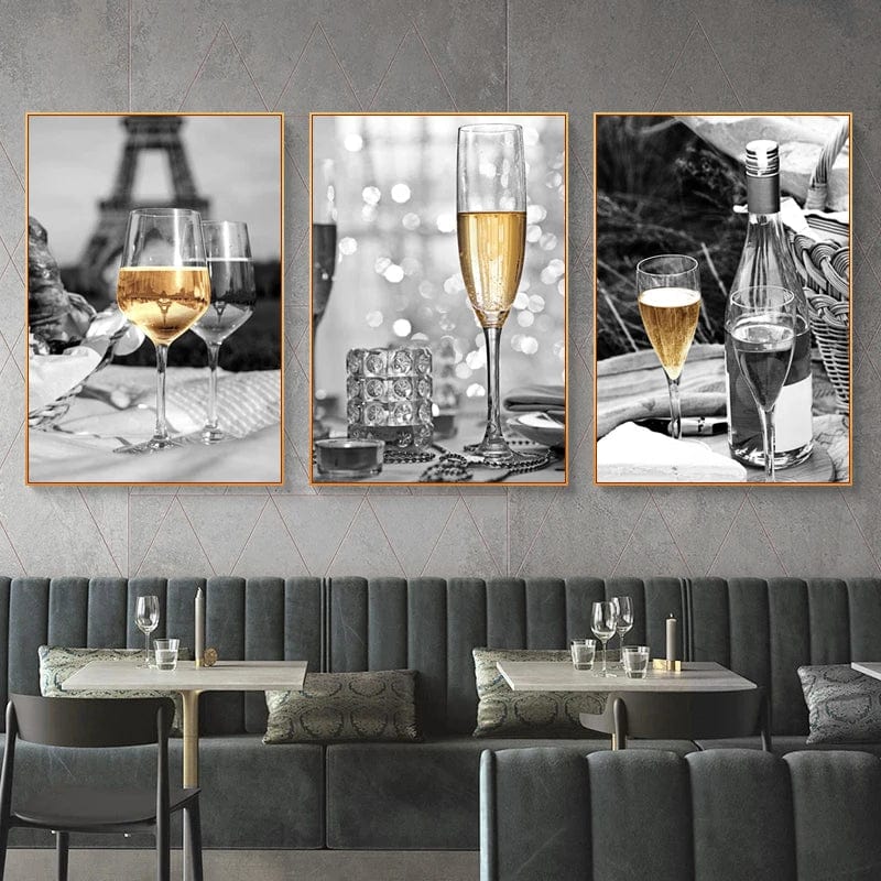 Canvanation Affiche Luxe Champagne Paris
