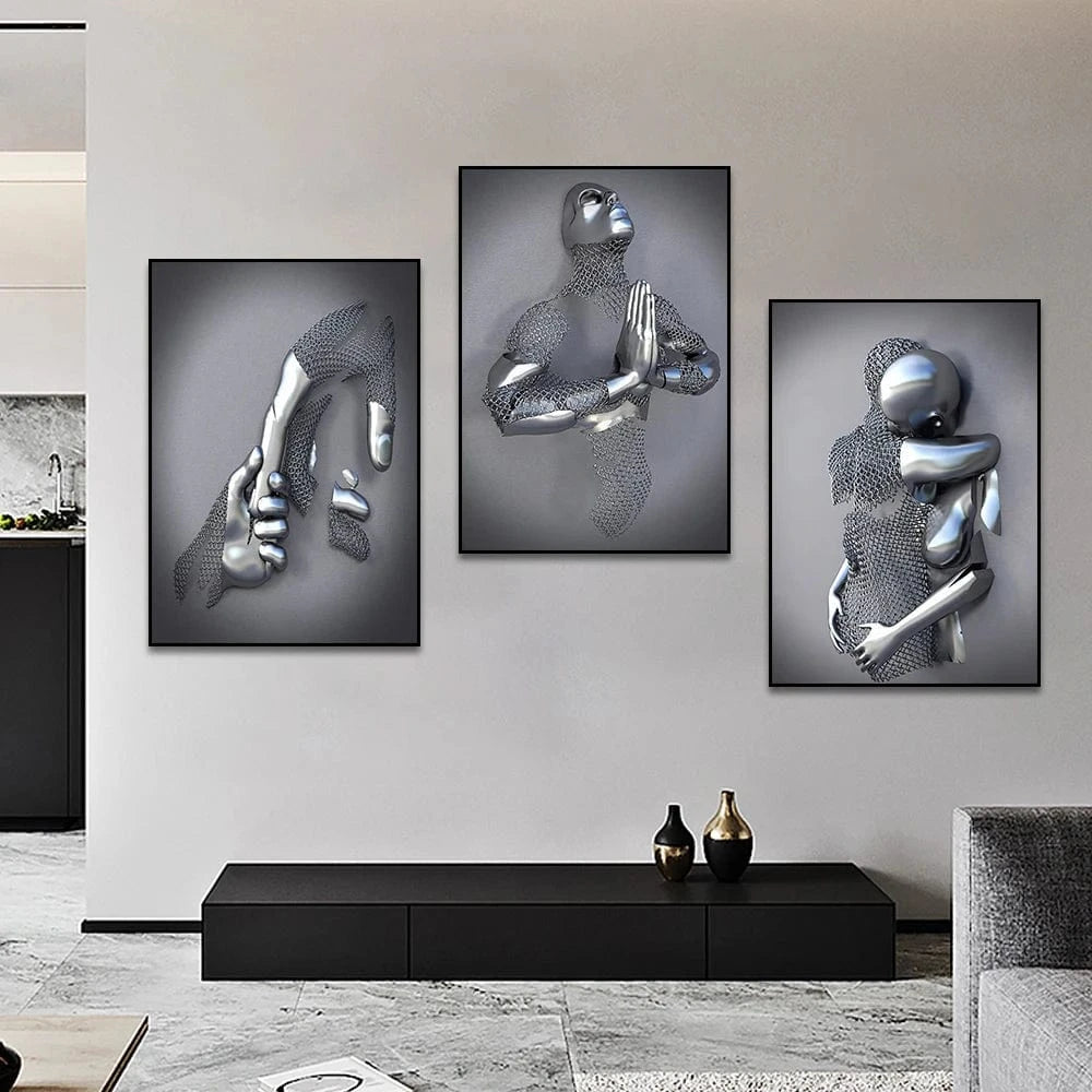Canvanation Affiche Statue Romantique Couple