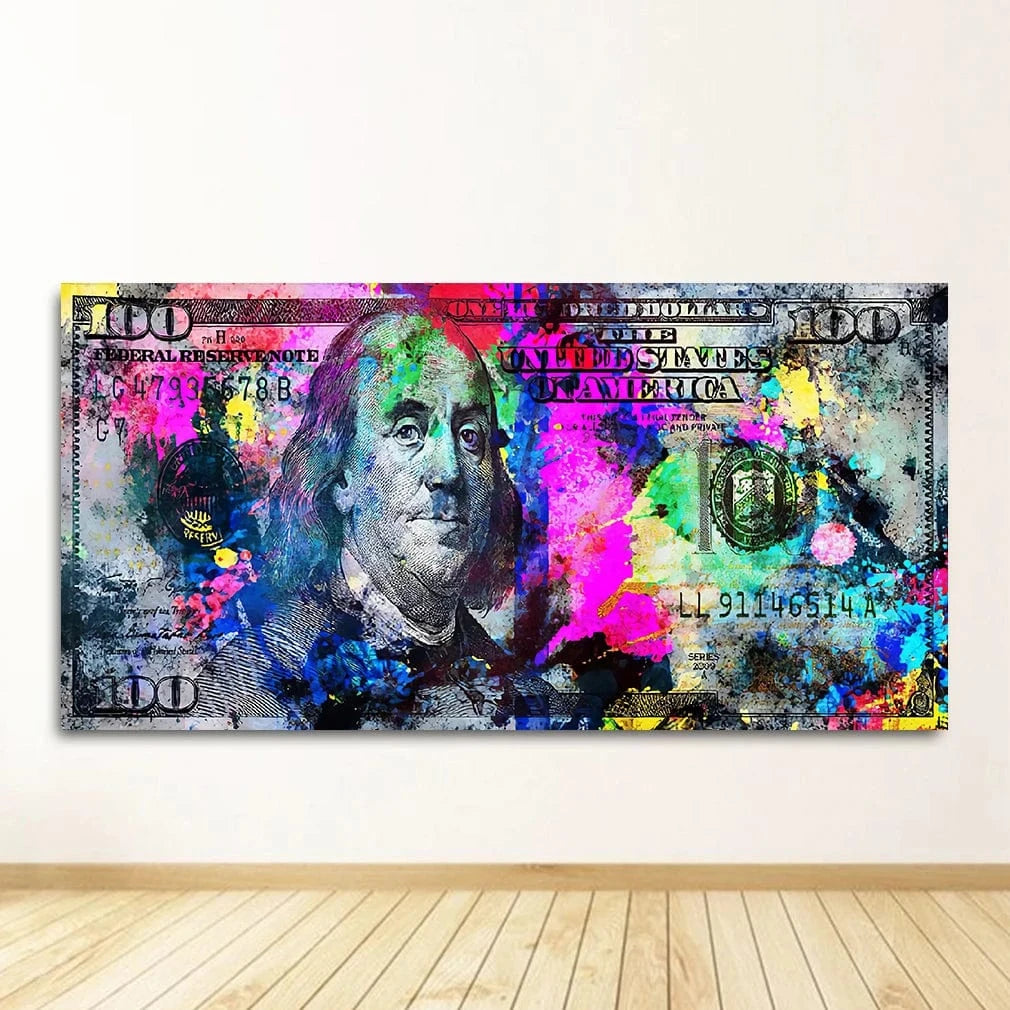 Canvanation 9036XX01 / 60x120cm Affiche Pop Art Billet De Banque Benjamin Franklin