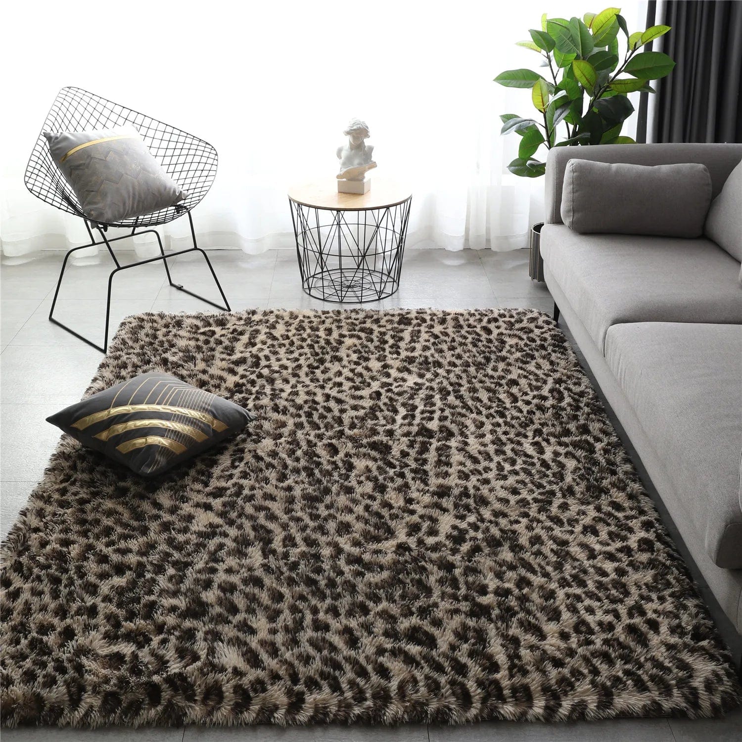 Canvanation Tapis De Chambre - Motif Léopard