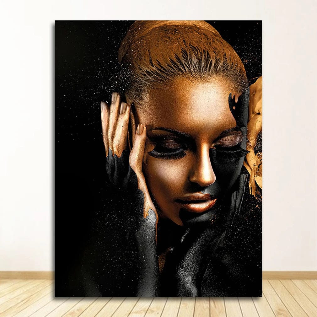Canvanation 0542XX01 / 40x60cm Affiche Femme Noir Africaine Doré