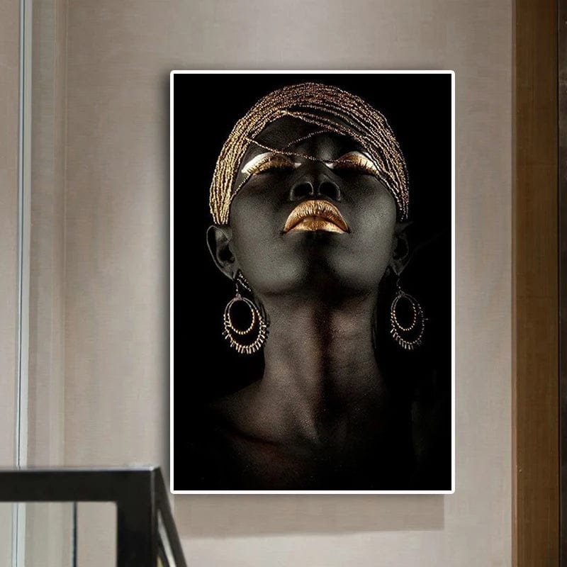 Canvanation Affiche Femme Africaine Noir Coloré