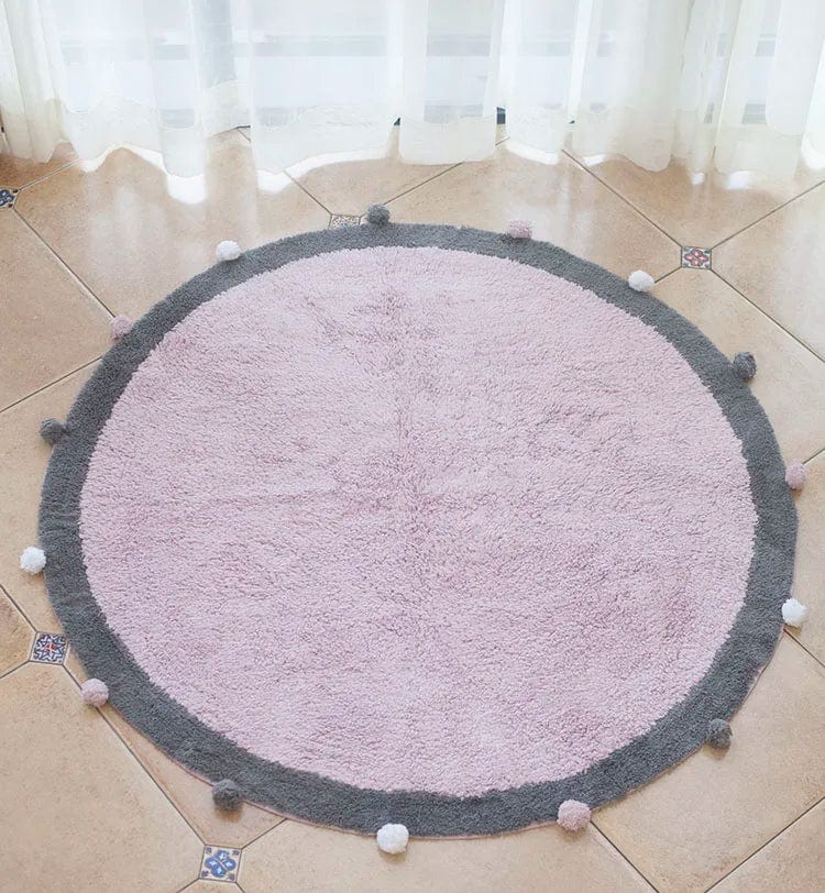 Canvanation Violet / 120x120cm Tapis de Chambre Rond – Ambiance Chaleureuse