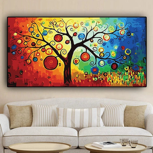 Canvanation Affiche - Arbre De Vie Coloré