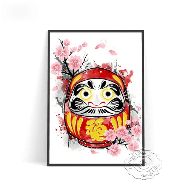 Canvanation M / 60x80cm Affiche Japonaise Rouge Noir Vintage