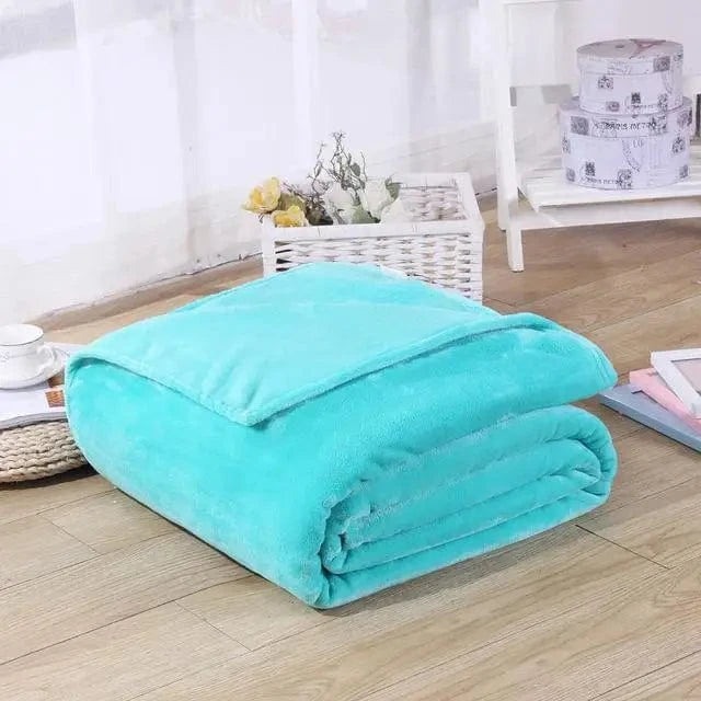 Canvanation Bleu / 100X140CM 40X55Inche Plaid Polaire Noir – Ultra-Doux, Anti-Boulochage et Portable pour Adultes