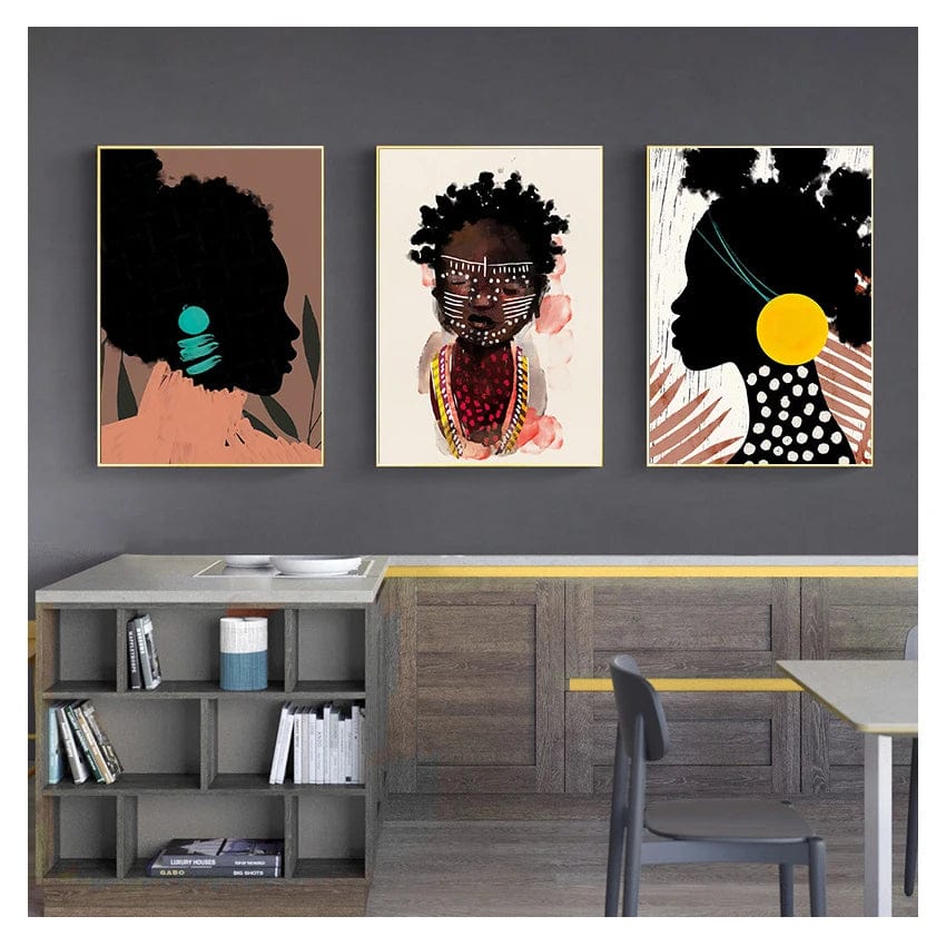 Canvanation Affiche Coiffure Femme Africaine Salon
