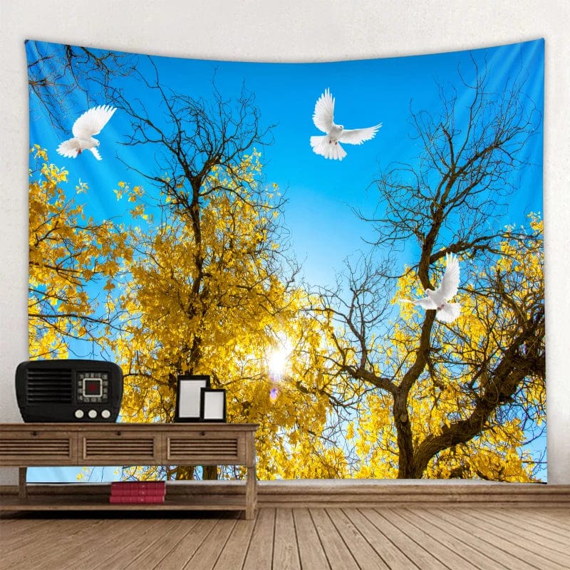 Canvanation black / 150x100cm Tapisserie de cascade imprimé forêt paysage