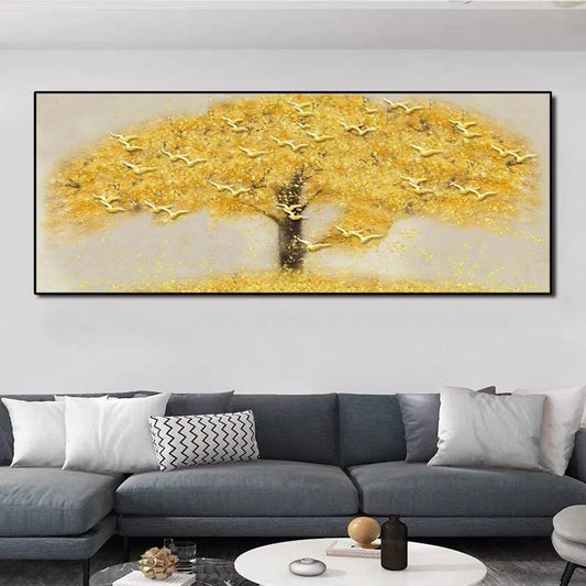 Canvanation Poster Arbre De Vie Jaune / 30x90CM Poster Arbre De Vie Jaune