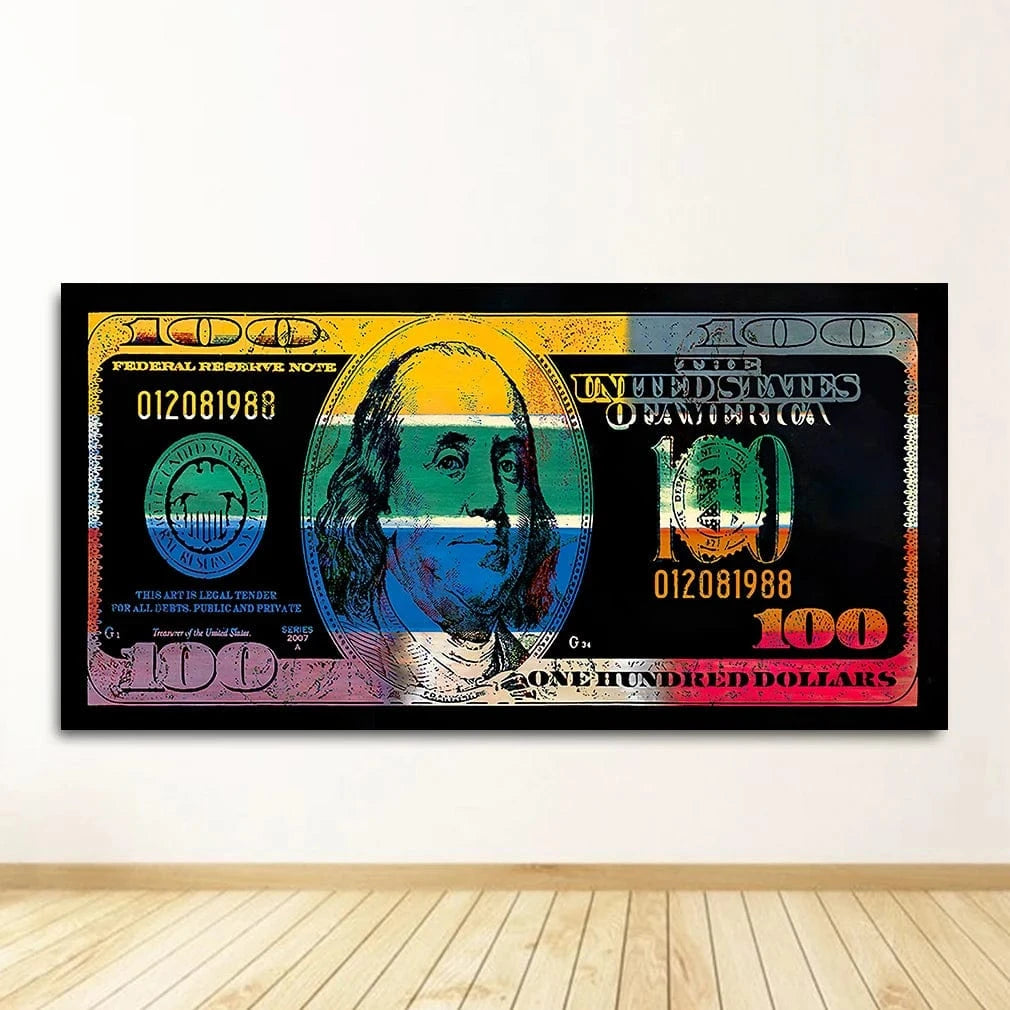 Canvanation 9036XX09 / 60x120cm Affiche Pop Art Billet De Banque Benjamin Franklin
