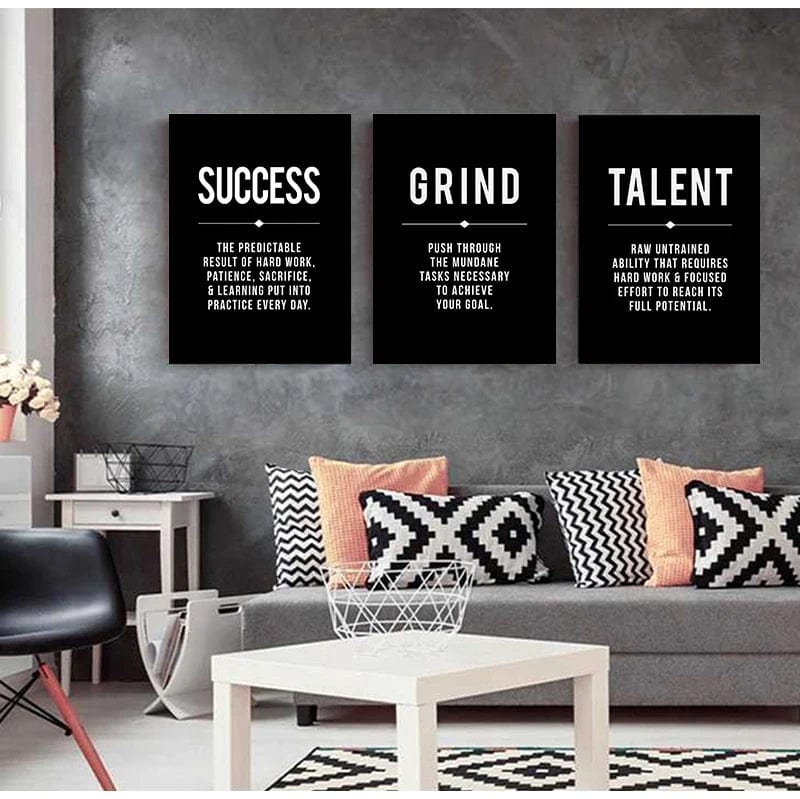 Canvanation Affiche Motivation Chambre Grind Hustle Success