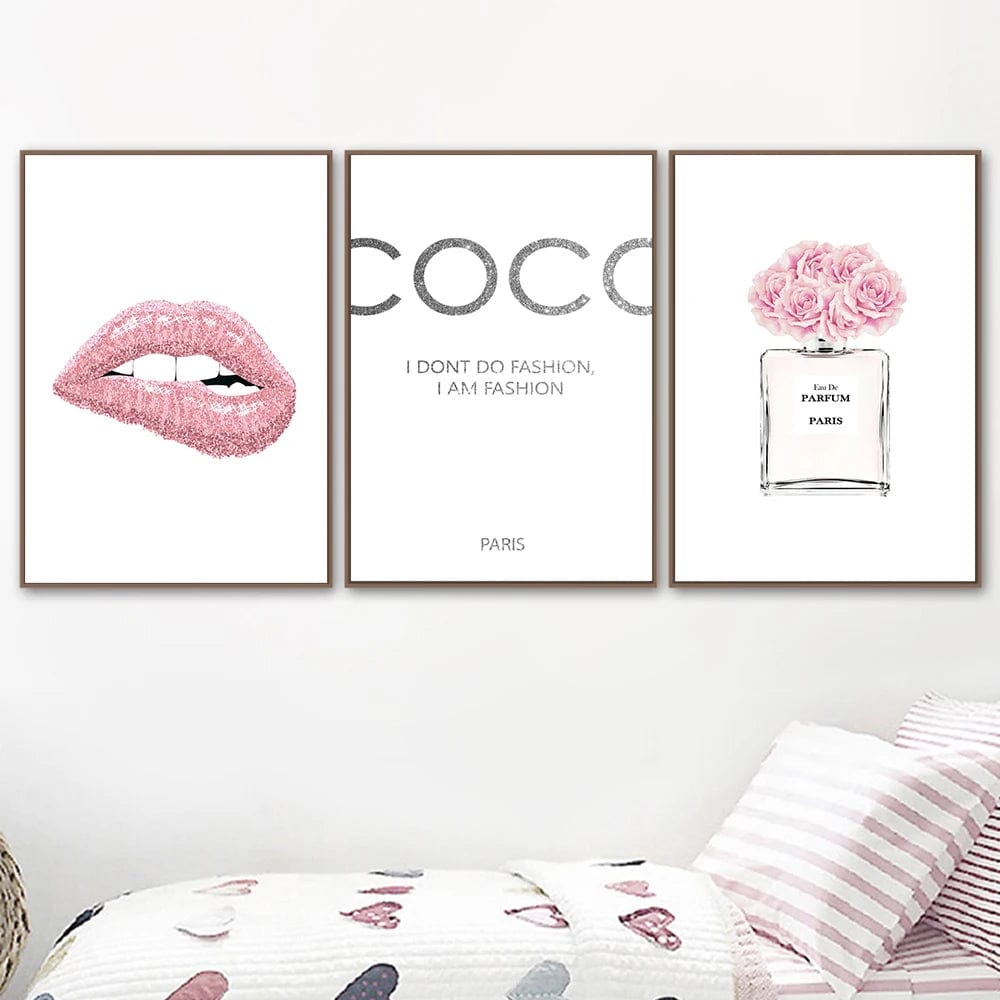 Canvanation Affiche Marque De luxe Coco Parfum Fleurs
