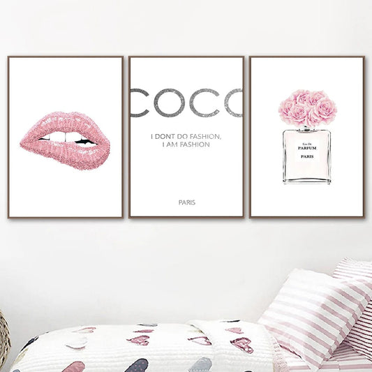 Canvanation Affiche Marque De luxe Coco Parfum Fleurs