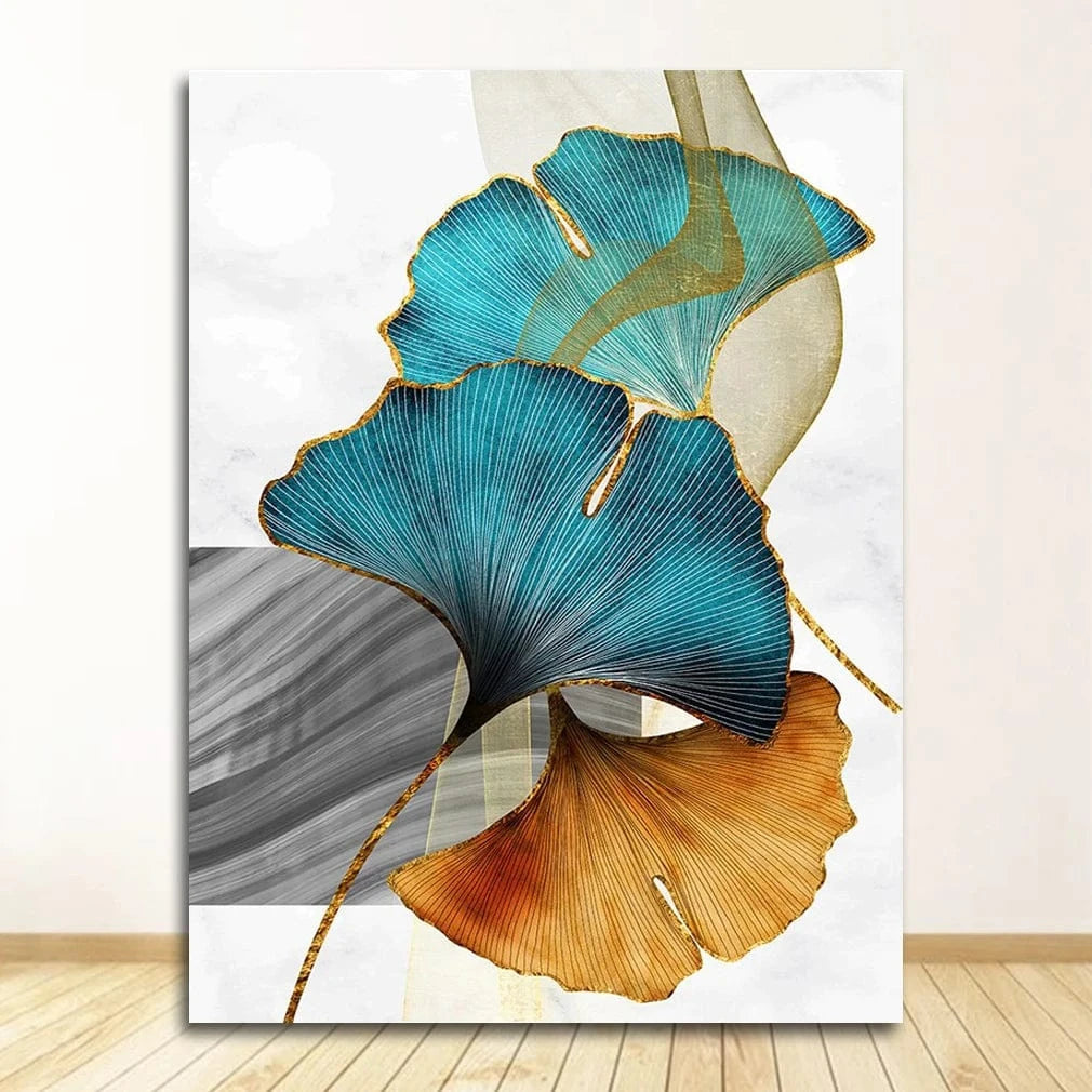 Canvanation 0012XX03 / 50x70cm Affiche Fleurs Bleu Jaune Orange