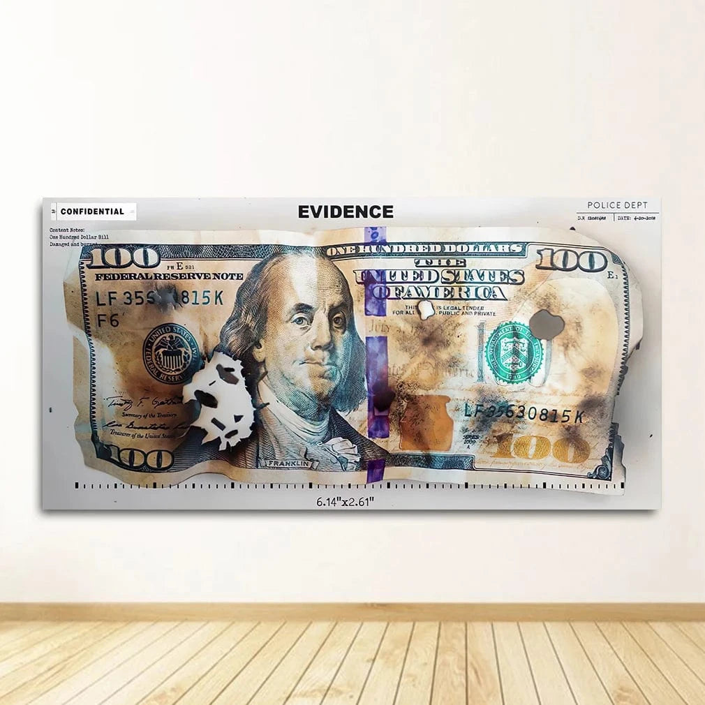 Canvanation 9036XX07 / 60x120cm Affiche Pop Art Billet De Banque Benjamin Franklin
