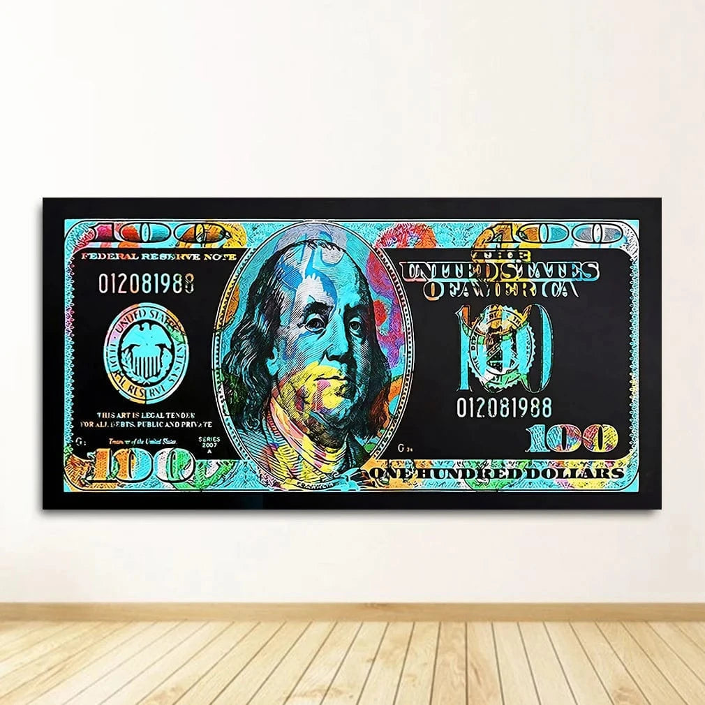Canvanation 9036XX06 / 60x120cm Affiche Pop Art Billet De Banque Benjamin Franklin