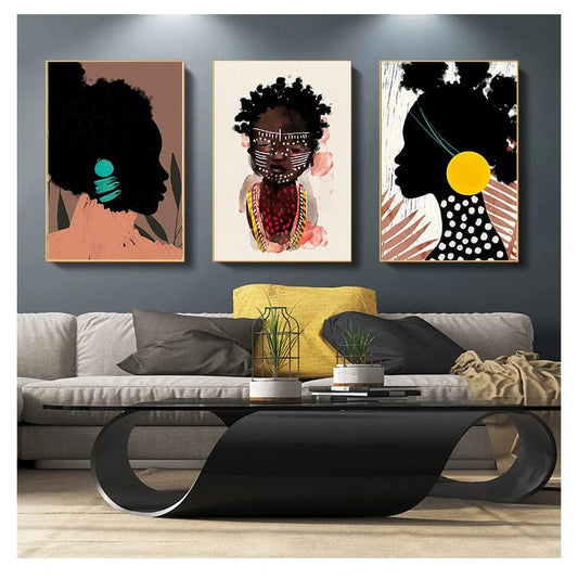 Canvanation Affiche Coiffure Femme Africaine Salon
