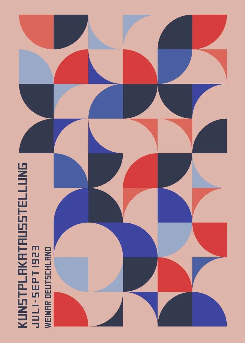 Canvanation Affiche Abstraite Moderne Bauhaus