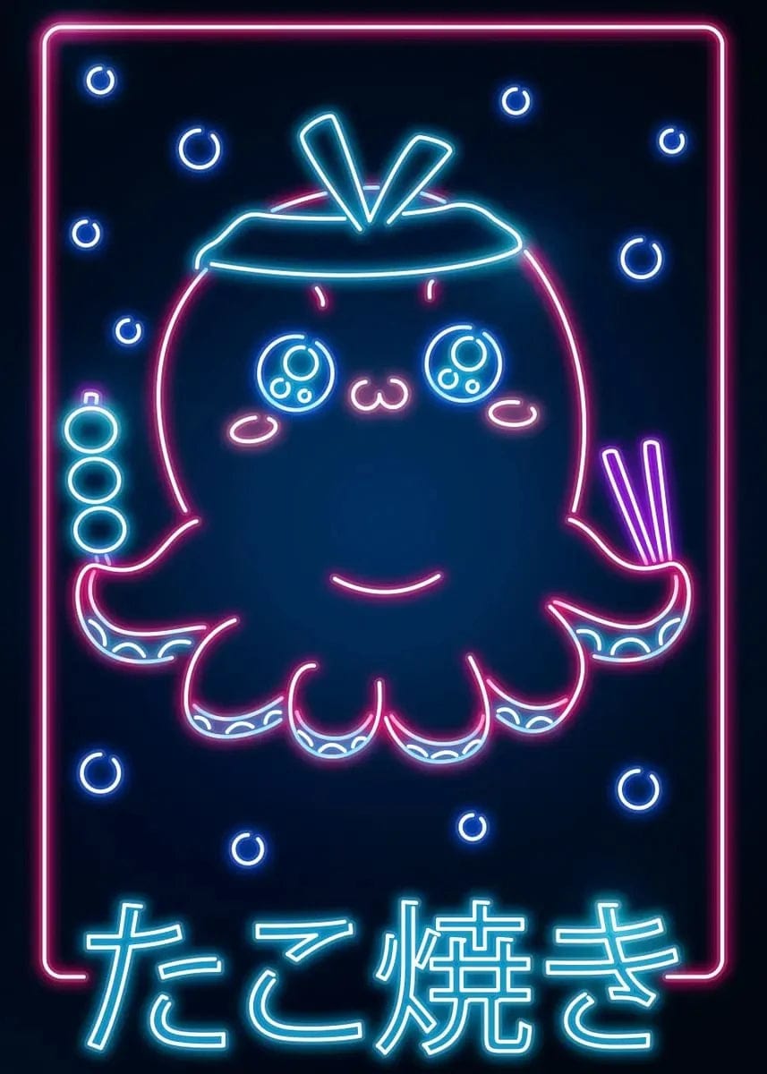 Canvanation 16 / 30x42cm Affiche Japonais Neon Retro Nourriture Ramen