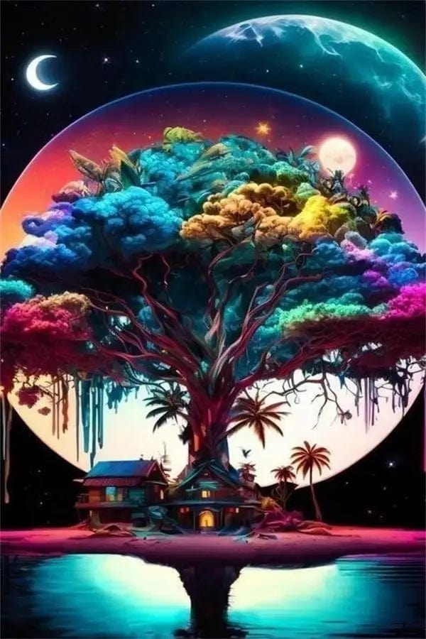 Canvanation Affiche - Arbre De Vie Forêt Fantastique