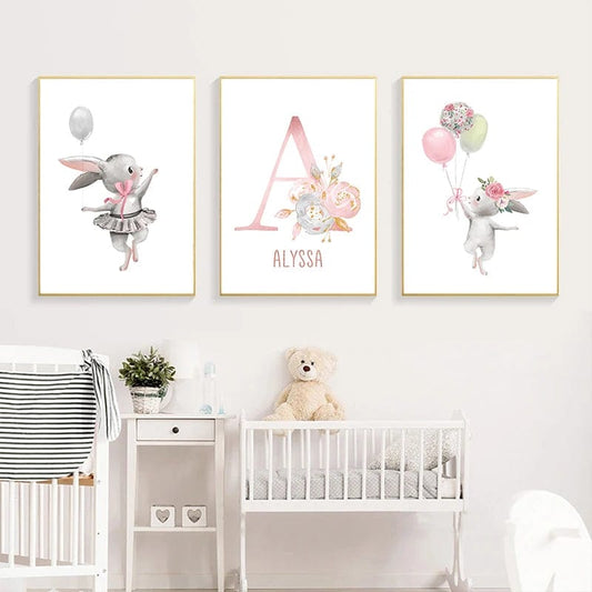 Canvanation Affiche Prénom Personnalisé Pour Chambre Fille