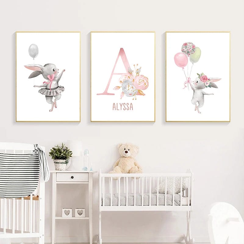 Canvanation Affiche Prénom Personnalisé Pour Chambre Fille