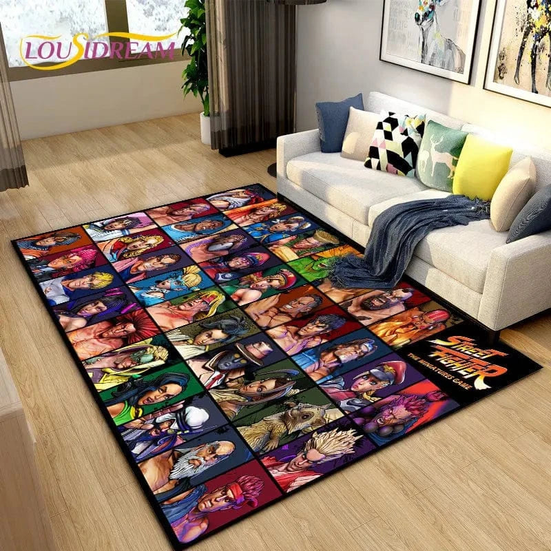 Canvanation Tapis De Chambre - Street Fighter Retro Game Gamer
