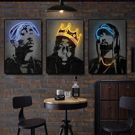 Canvanation Affiche Chambre Rap Star Américaine