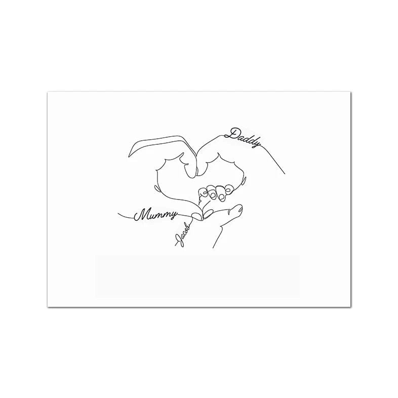 Canvanation 1 / A3 42x60cm Sans Cadre Posters Familiaux Personnalisés Minimaliste