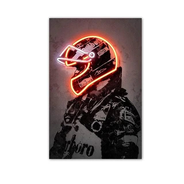 Canvanation 2 / 20x30cm Affiche Casque De Moto Neon