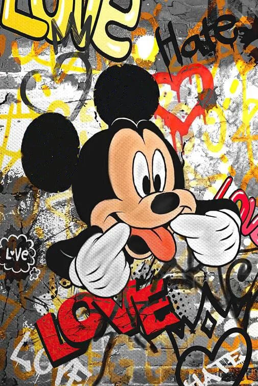 Canvanation PF13945 / 50x70cm Affiche Graffiti Fashion Mickey Mouse