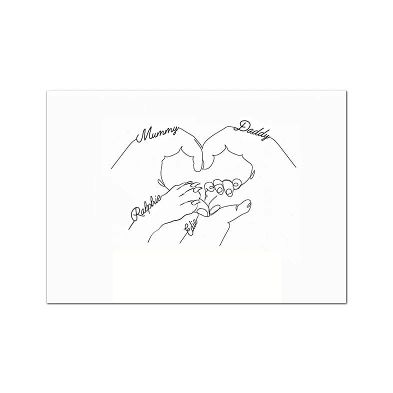 Canvanation 5 / A3 42x60cm Sans Cadre Posters Familiaux Personnalisés Minimaliste
