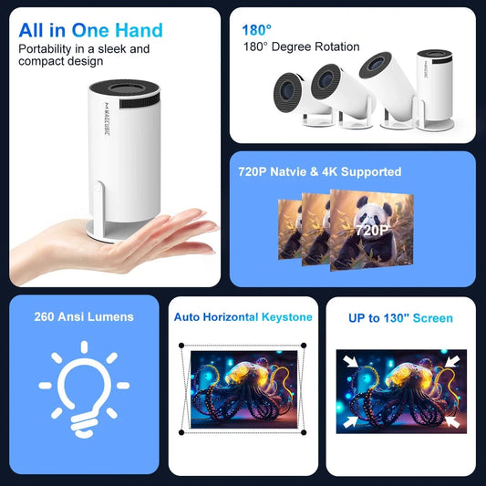 Canvanation Projecteur Cinéma Pro 4K HD Android 11 Dual Wifi6